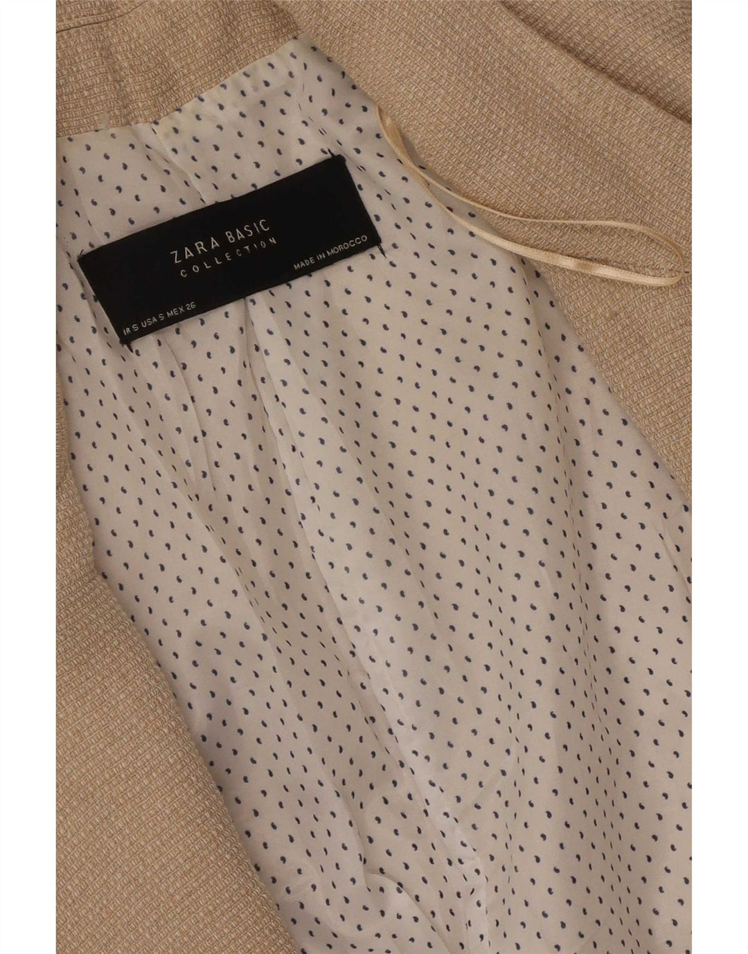 Женский открытый пиджак большого размера Zara UK 10, маленький бежевый