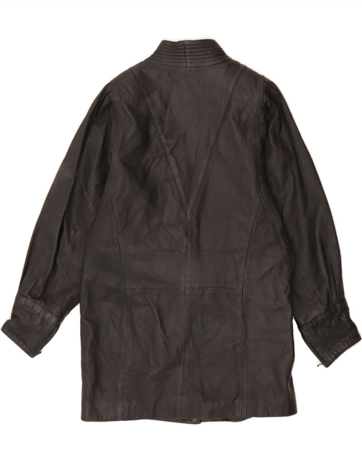 SIGNE INCOGNITO Womens Leather Jacket IT 42 Medium Black Leather Vintage Signe Incognito and Second-Hand Signe Incognito from Messina Hembry 