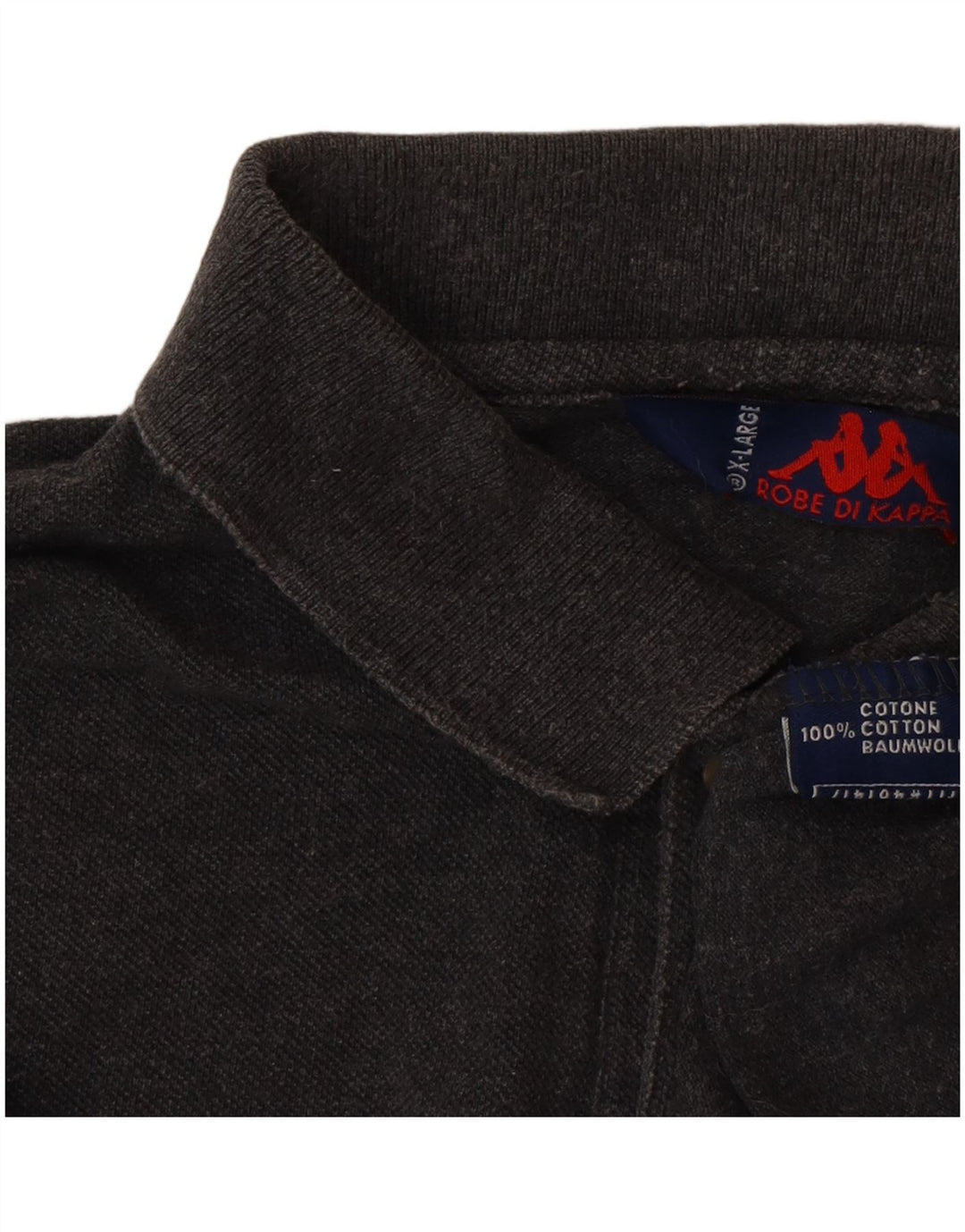 Мужская рубашка поло Kappa с длинным рукавом XL, серая, хлопок