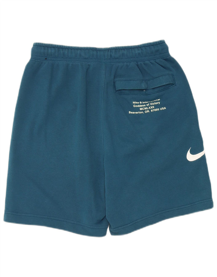 Мужские спортивные шорты с рисунком Nike, маленькие синие, хлопок