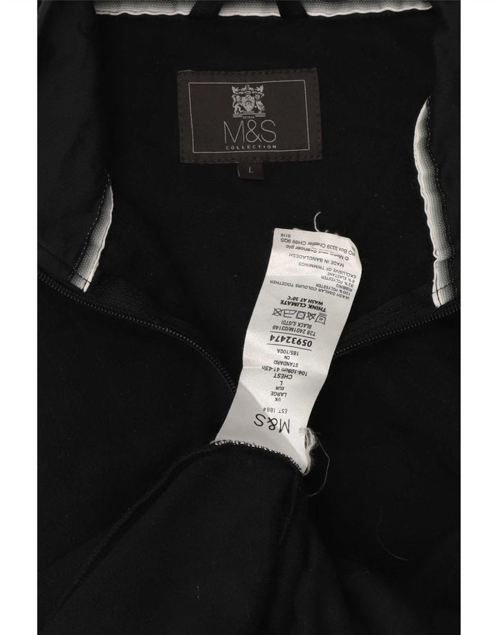 Мужская флисовая куртка Marks & Spencer UK 40, большая черная, полиэстер