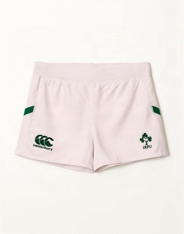 Женские спортивные шорты Canterbury IRFU с рисунком, Великобритания, 18 XL, белые с цветными блоками