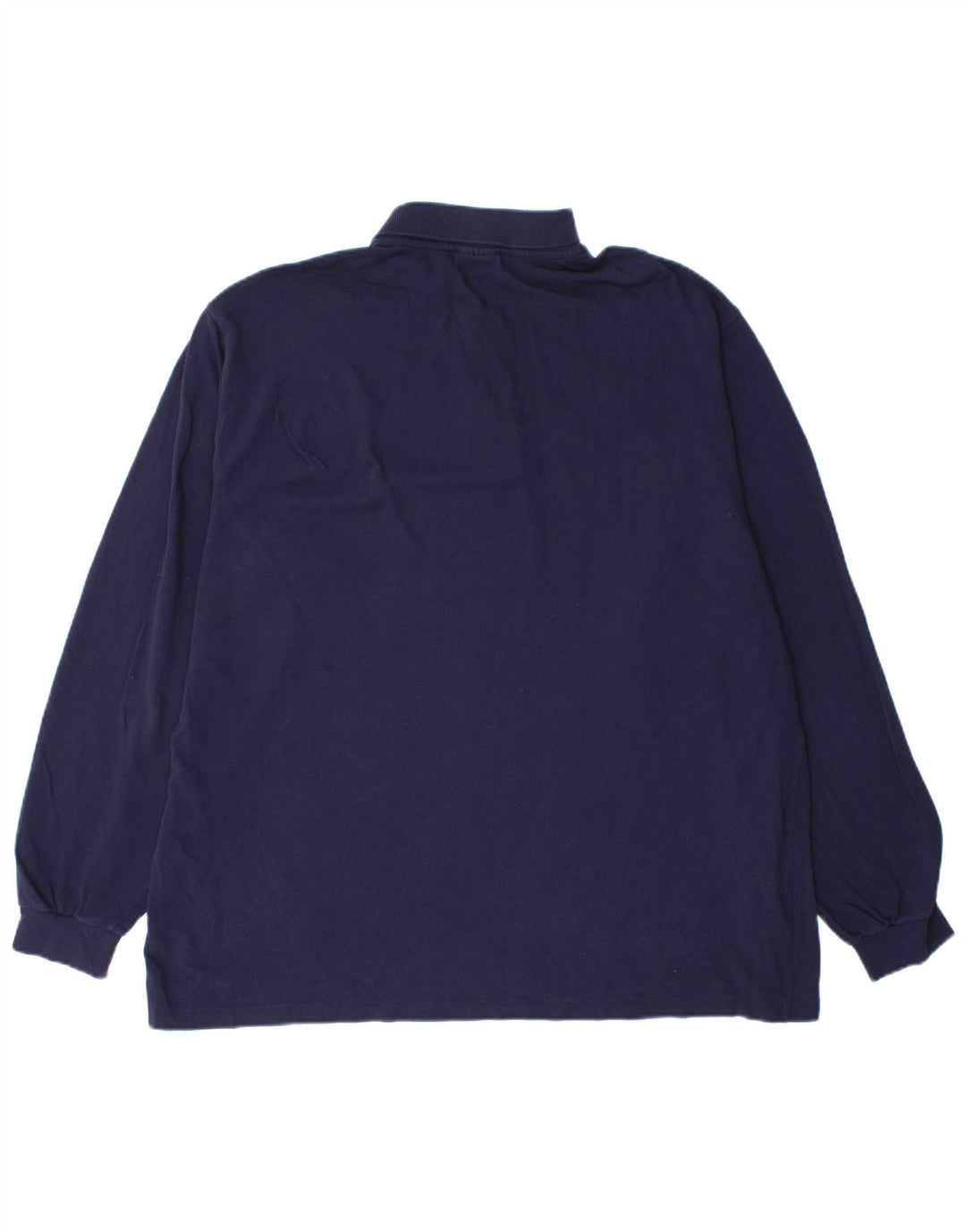 Мужская рубашка-поло Lacoste с длинным рукавом, размер 7, 2XL, темно-синяя, хлопок