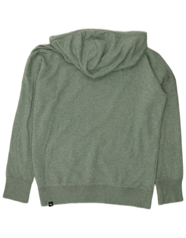 Женский джемпер с капюшоном Puma UK 18 XL, зеленый хлопок с крапинками