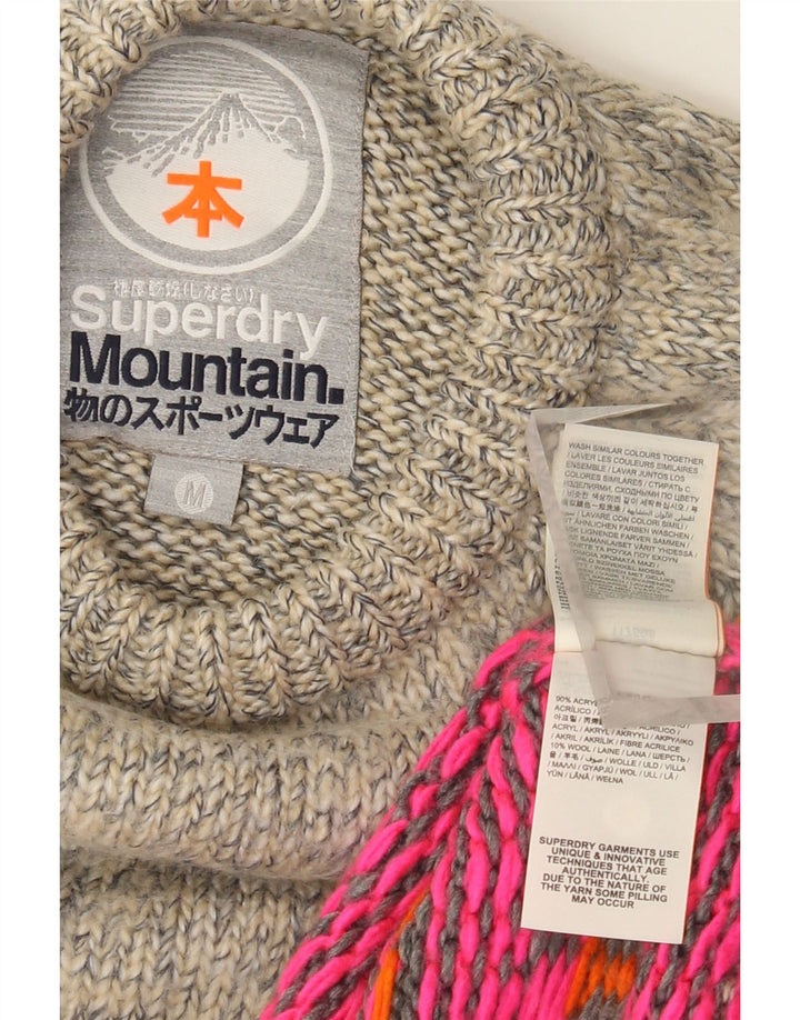 Женский джемпер с круглым вырезом Superdry UK 14, средний серый Fair Isle