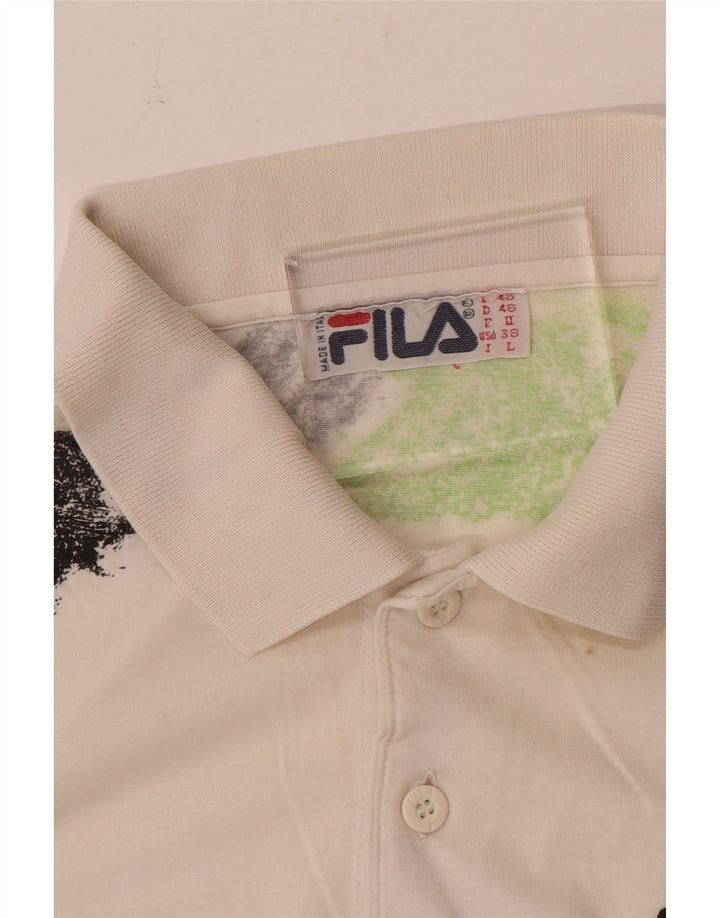 Мужская рубашка-поло Fila IT 48 Medium Off White Striped