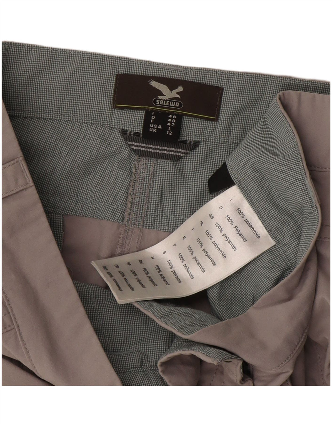 SALEWA Женские повседневные шорты UK 12 Medium W34 Серый полиамид