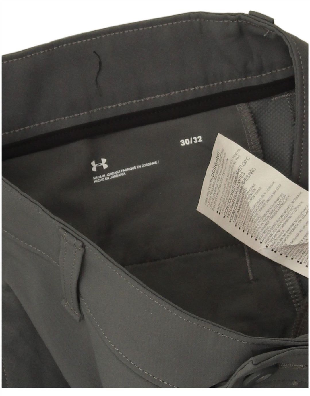 Мужские узкие брюки-чинос Under Armour W30 L32, серый полиэстер