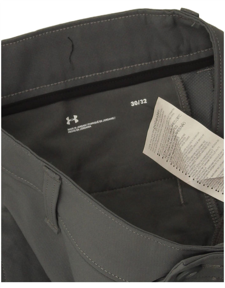 Мужские узкие брюки-чинос Under Armour W30 L32, серый полиэстер