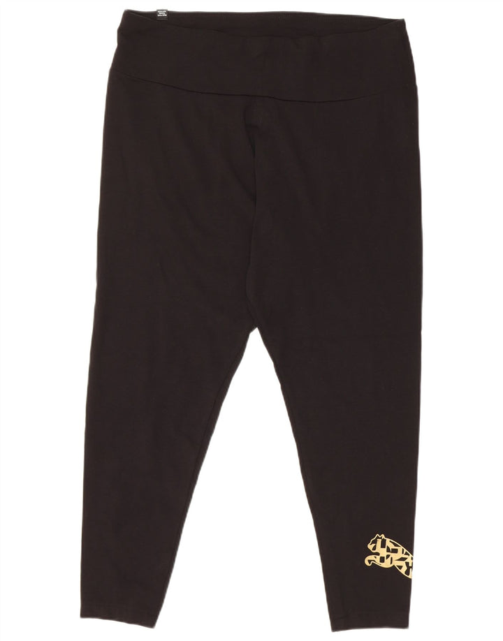 Женские леггинсы с рисунком PUMA UK 18 XL, черный хлопок