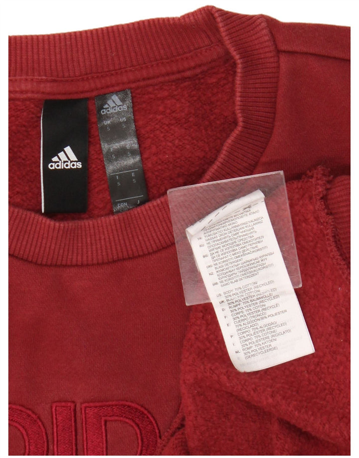 Мужской свитшот Adidas с графическим рисунком, маленький бордовый хлопок, хлопок