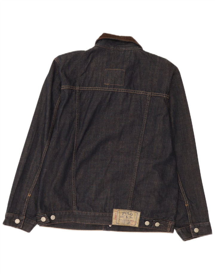 Джинсовая куртка Polo Ralph Lauren для мальчиков 15–16 лет, XL, темно-синяя, хлопковая