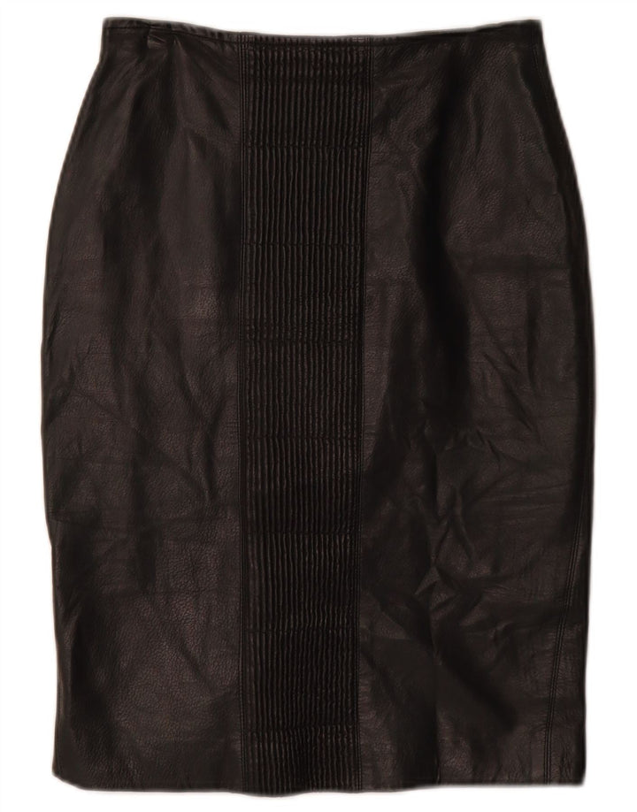 Юбка женская кожаная VINTAGE W26, маленькая, черная