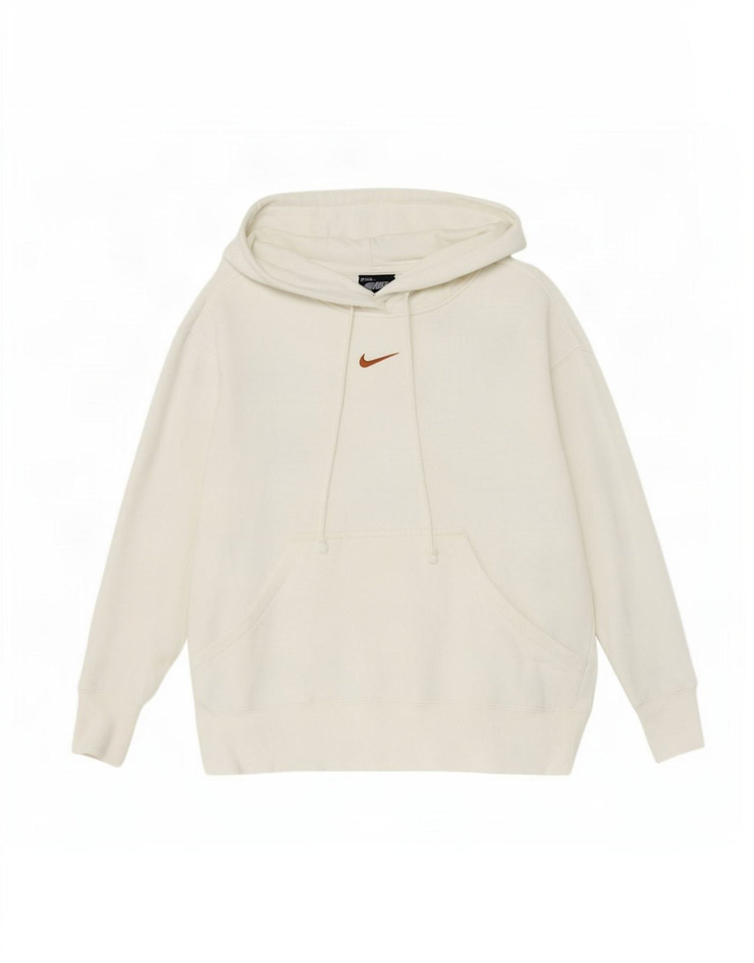 Женский джемпер с капюшоном Nike UK 14, средний белый хлопок, белый