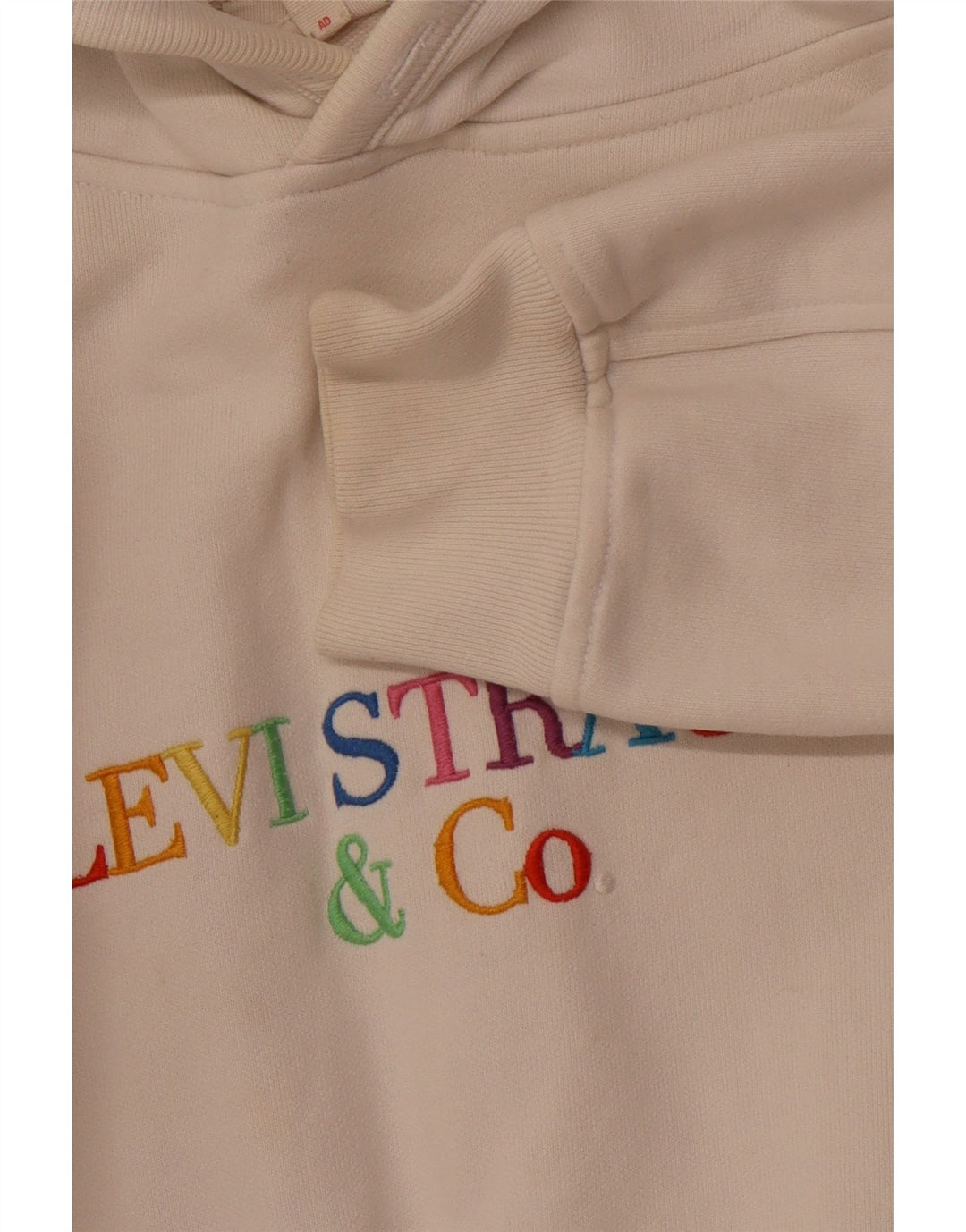 Женский джемпер с капюшоном оверсайз с рисунком LEVI'S UK 14, средний, белый
