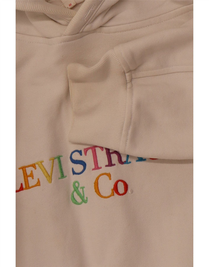 Женский джемпер с капюшоном оверсайз с рисунком LEVI'S UK 14, средний, белый
