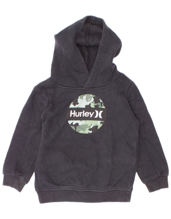 Джемпер с капюшоном Hurley для мальчиков с рисунком, 18-24 месяцев, черный, хлопок