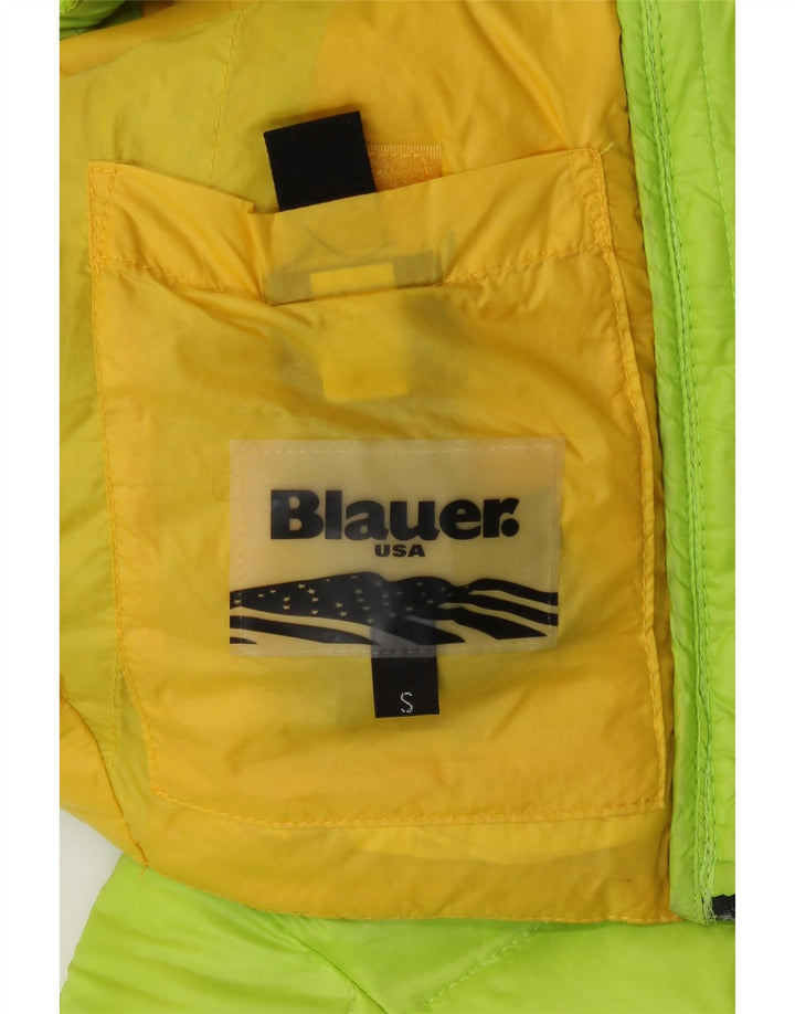 Женская укороченная стеганая куртка Blauer UK 10, маленький зеленый полиамид