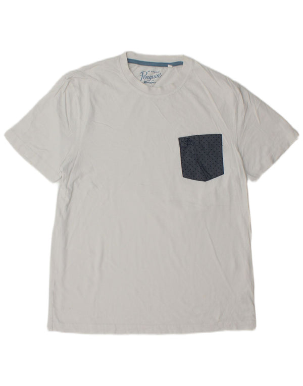 Мужская футболка PENGUIN, большой хлопок в белые пятна