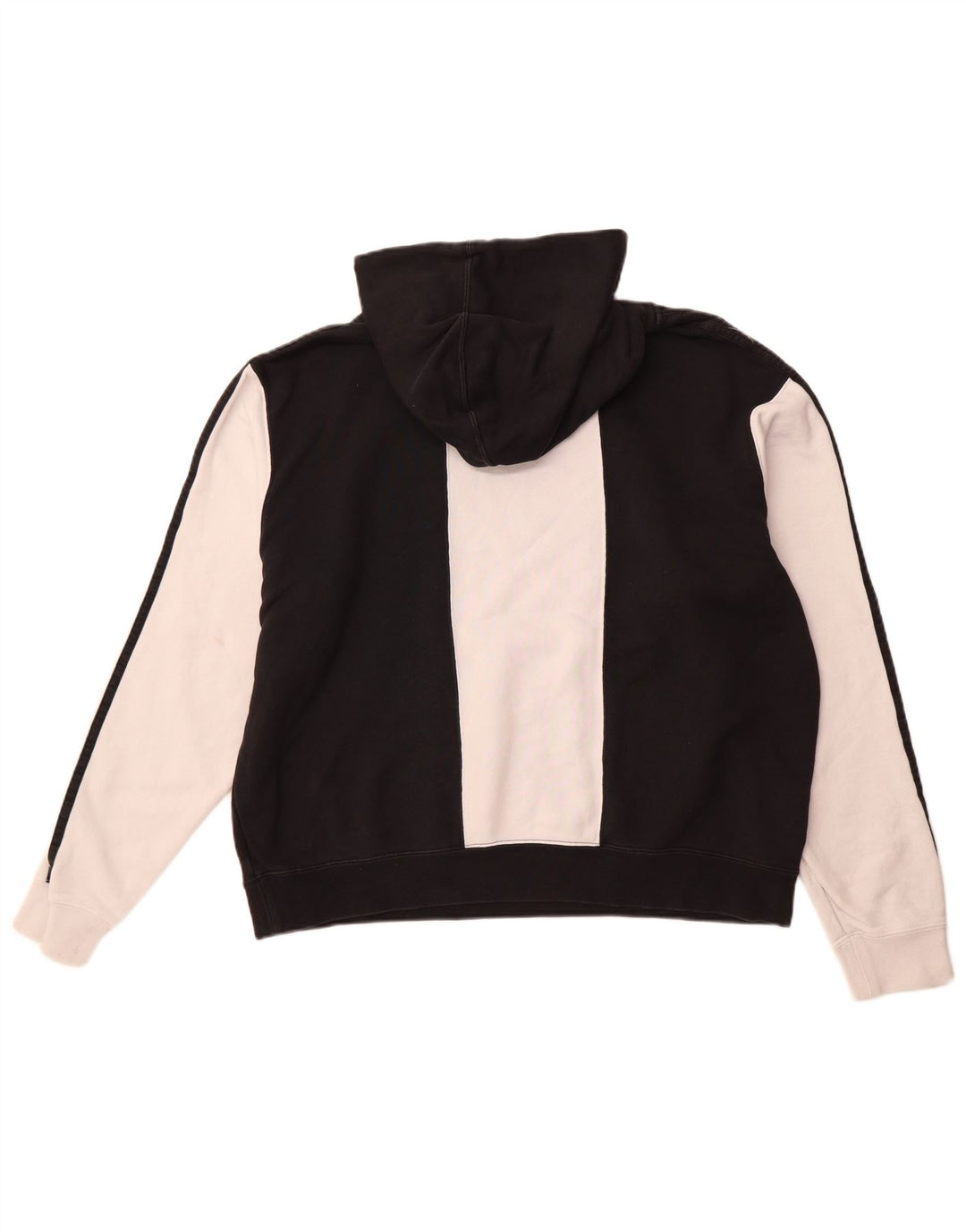 Мужской джемпер с капюшоном ADIDAS, большой черный, хлопок с цветными блоками