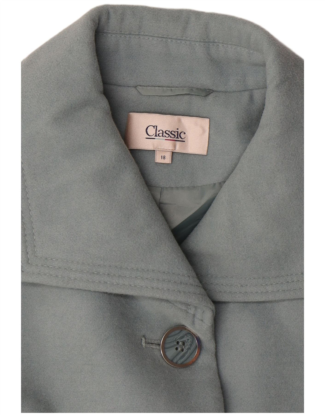 Женский пиджак CLASSIC на 4 пуговицах, Великобритания 18 XL, синий полиэстер