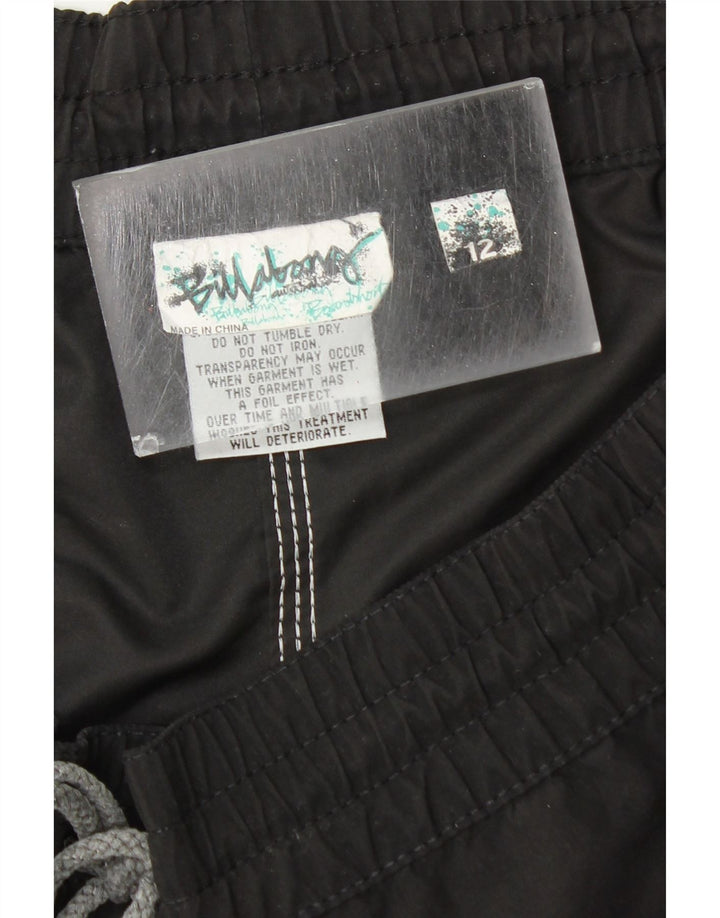 Женские шорты для плавания BILLABONG с рисунком, США 12, большие размеры, черный полиэстер