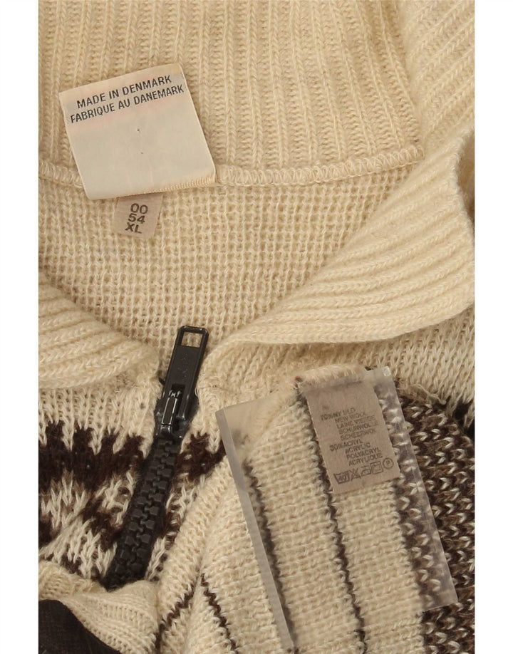 Мужской кардиган Clipper IT 54 XL Off White Fair Isle Wool
