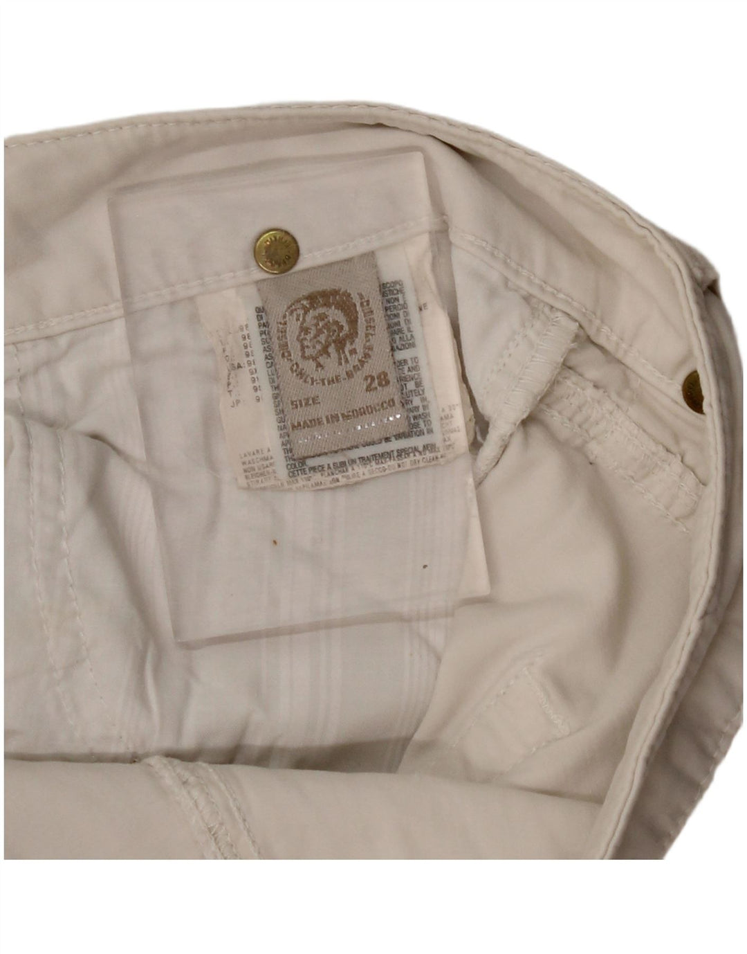 Женские узкие повседневные брюки DIESEL W28 L27, белый хлопок