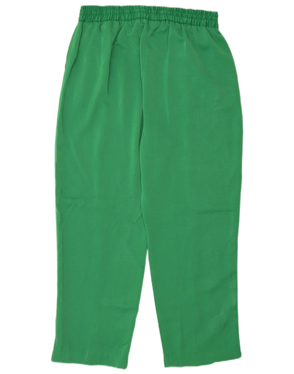 Женские прямые укороченные брюки Zara XL W32 L27, зеленый полиэстер