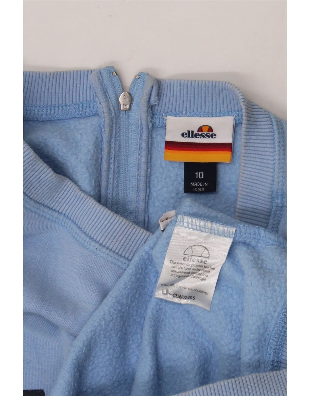 Женский джемпер оверсайз с рисунком Ellesse, размер UK 10, маленький синий, хлопок