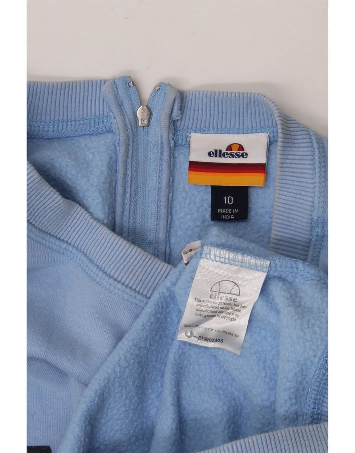 Женский джемпер оверсайз с рисунком Ellesse, размер UK 10, маленький синий, хлопок