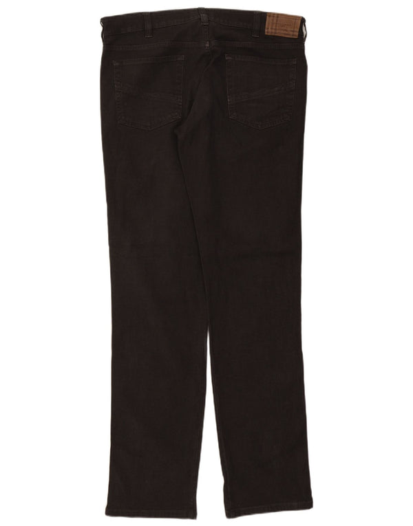Burberry Mens Slim Casual Trousers W36 L35 Black Cotton