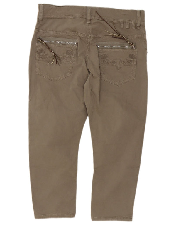 Женские узкие капри Diesel W29 L22, хлопок цвета хаки