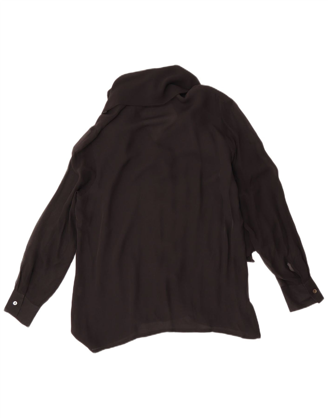 Женская блузка-рубашка с завязками спереди Blunauta IT 44, средний черный шелк