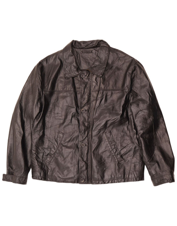 Мужская кожаная куртка La Pelle IT 58 4XL черная