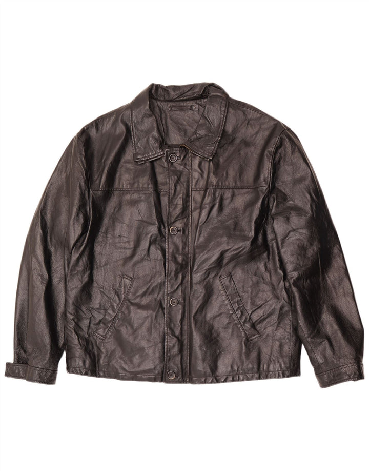 Мужская кожаная куртка La Pelle IT 58 4XL черная