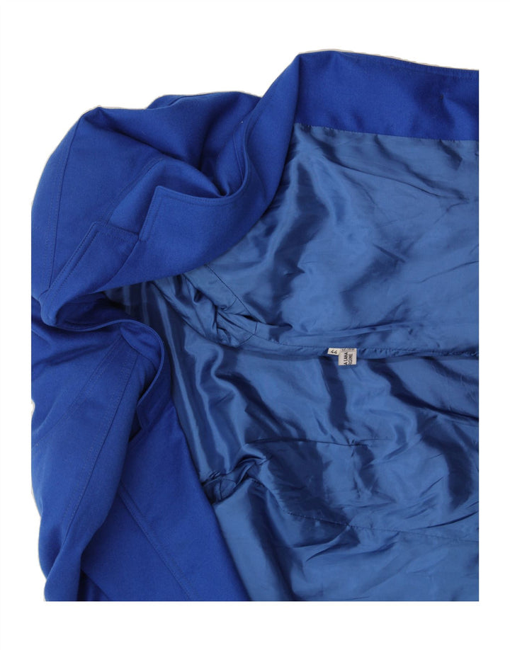 VINTAGE Womens 2 Button Blazer Jacket EU 44 XL Blue Wool Vintage Vintage and Second-Hand Vintage from Messina Hembry 