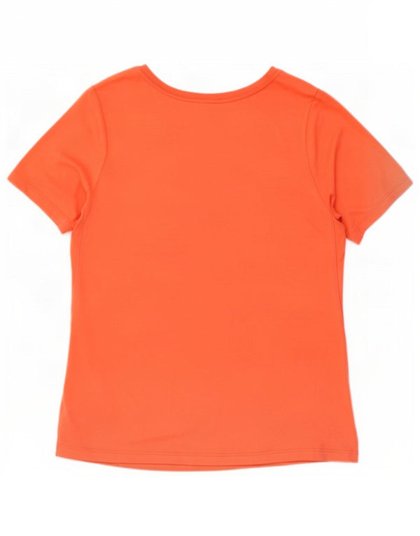 Футболка с рисунком Nike Dri Fit для девочек, топ 13–14 лет, XL, оранжевый полиэстер