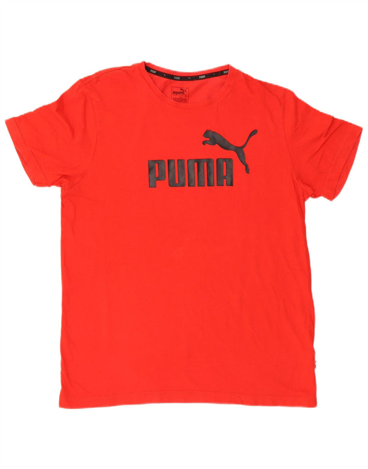 Мужская футболка с рисунком Puma, большой красный хлопок
