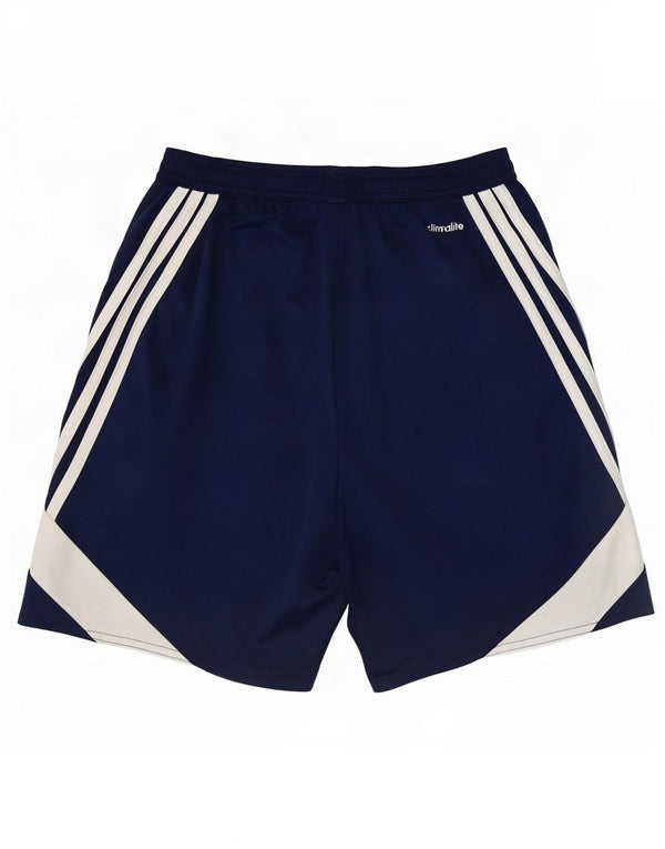 Мужские спортивные шорты Adidas Climalite, маленькие, темно-синие, полиэстер с цветными блоками