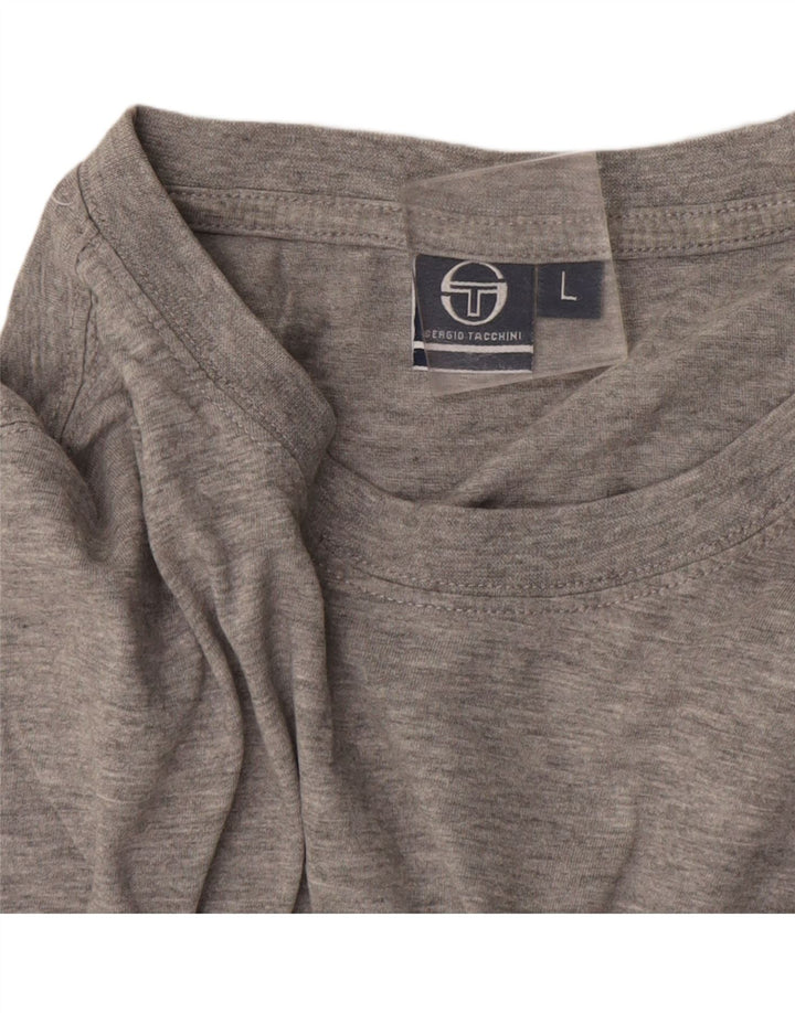 Мужская футболка Sergio Tacchini, большая серая в крапинку