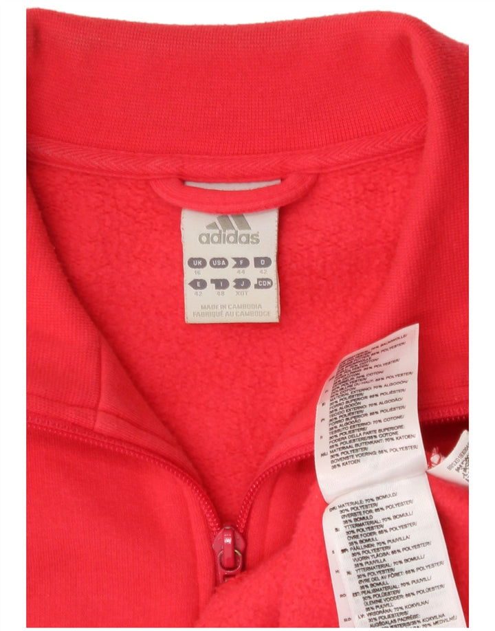 Женский спортивный костюм Adidas Top Jacket UK 16, большой красный хлопок