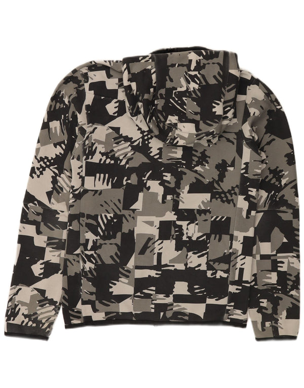 Мужской свитер с капюшоном на молнии Nike XS, серый камуфляж, хлопок