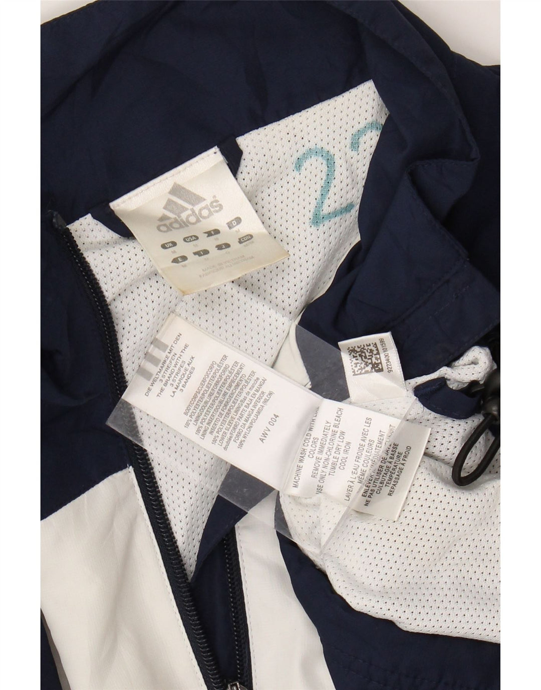 Мужской спортивный костюм Adidas Clima Proof, верхняя куртка, средний темно-синий полиэстер