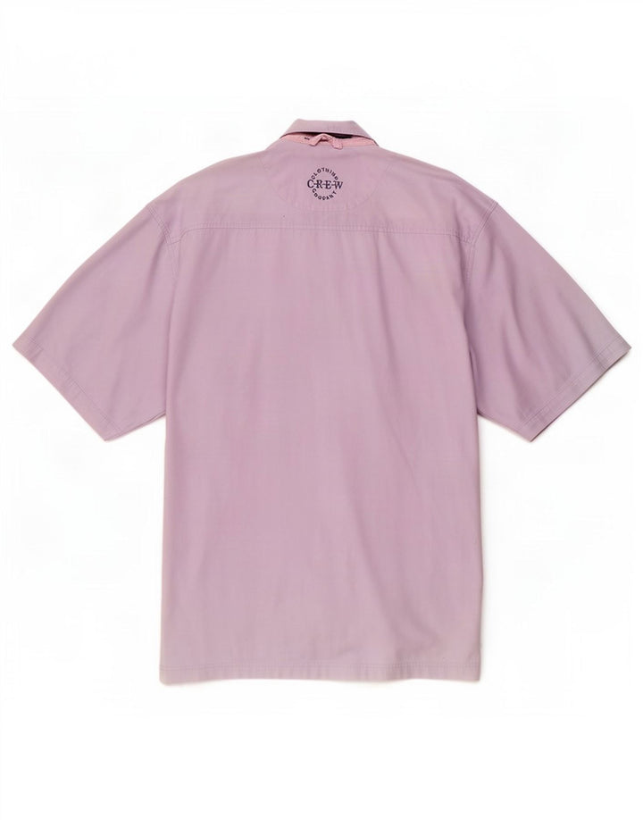 Crew Clothing Мужская пуловерная рубашка с короткими рукавами XL, фиолетовый хлопок
