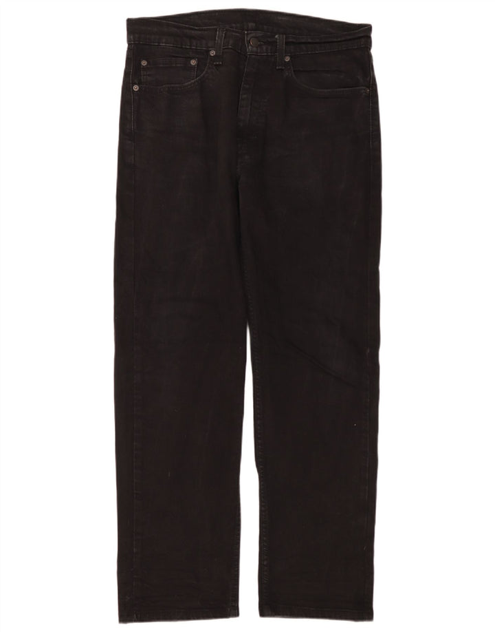 Мужские прямые джинсы Levi's 505 W34 L30, черный хлопок