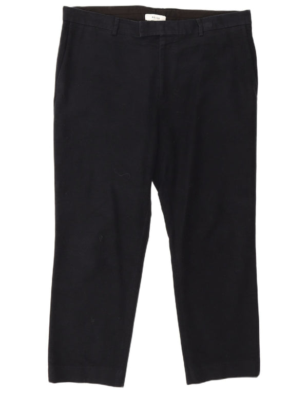 Мужские прямые костюмные брюки Reiss W38 L27 темно-синие, хлопок