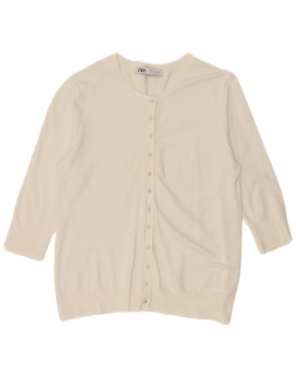 Женский кардиган с рукавом 3/4 Zara UK 18 XL Белый