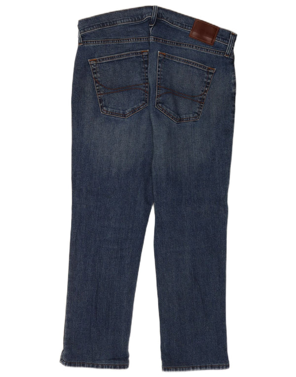 Мужские прямые узкие джинсы Hollister W33 L27, синий хлопок