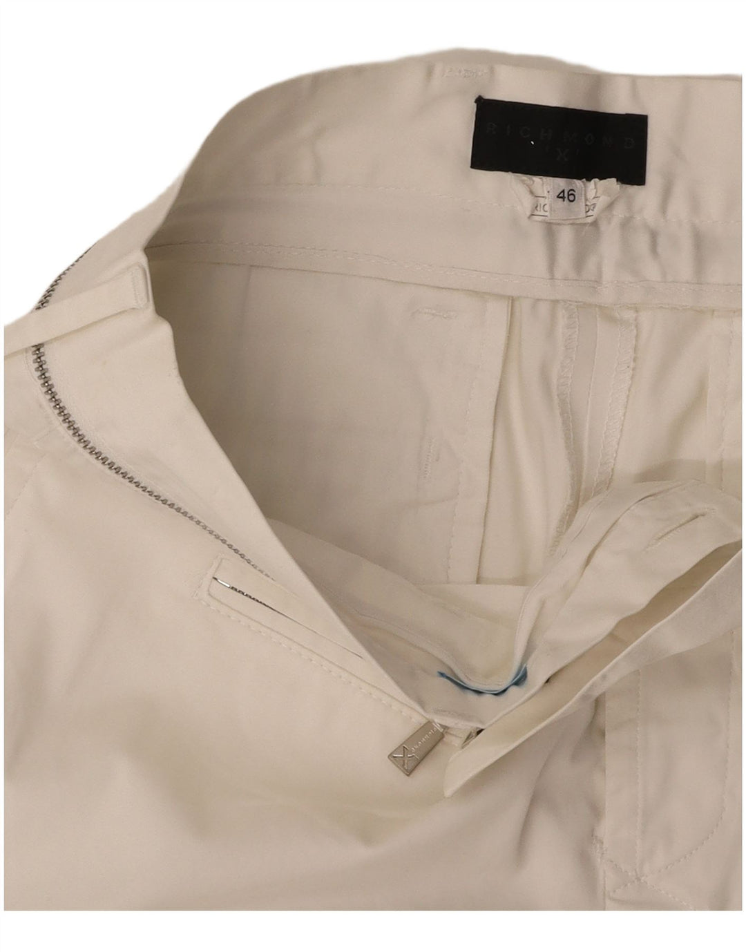 RICHMOND Женские прямые повседневные брюки IT 46 Large W32 L31 Белые